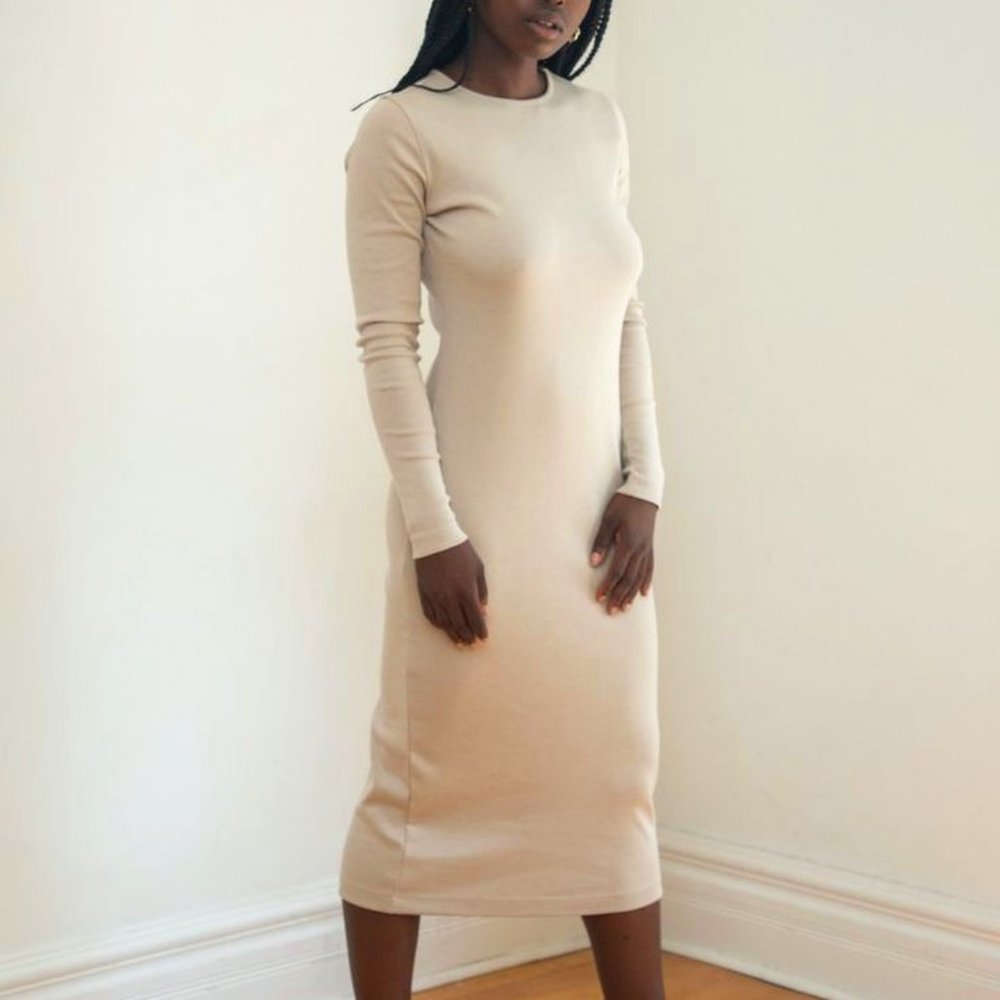 KOTN Long-sleeved Dress - IVORY
